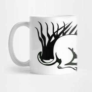 Bandicoot Black and White Retro Mug